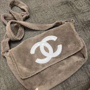 Chanel Tan Fuzzy Shoulder Bag
